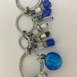 Dangle Bracelet Blue and Silver